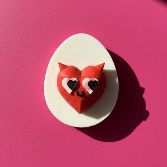 Deviled Egg Clicker Fidget Purse Charm Retro Kitsch ADHD Neurodivergent Clicky - Picture 6 of 9